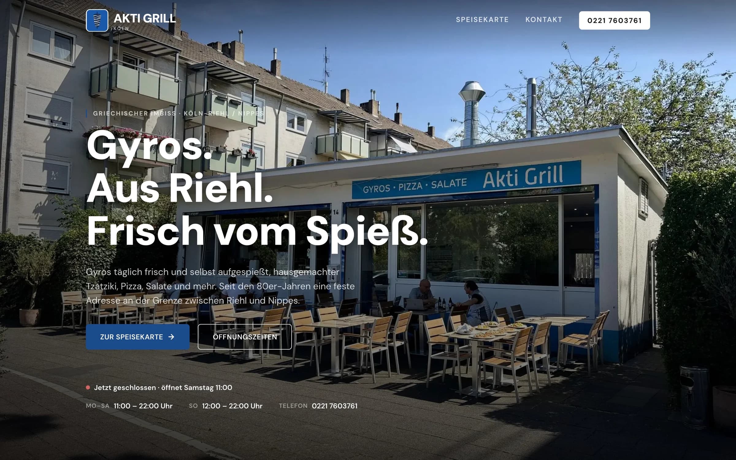 Website von Akti Grill auf einem Laptop