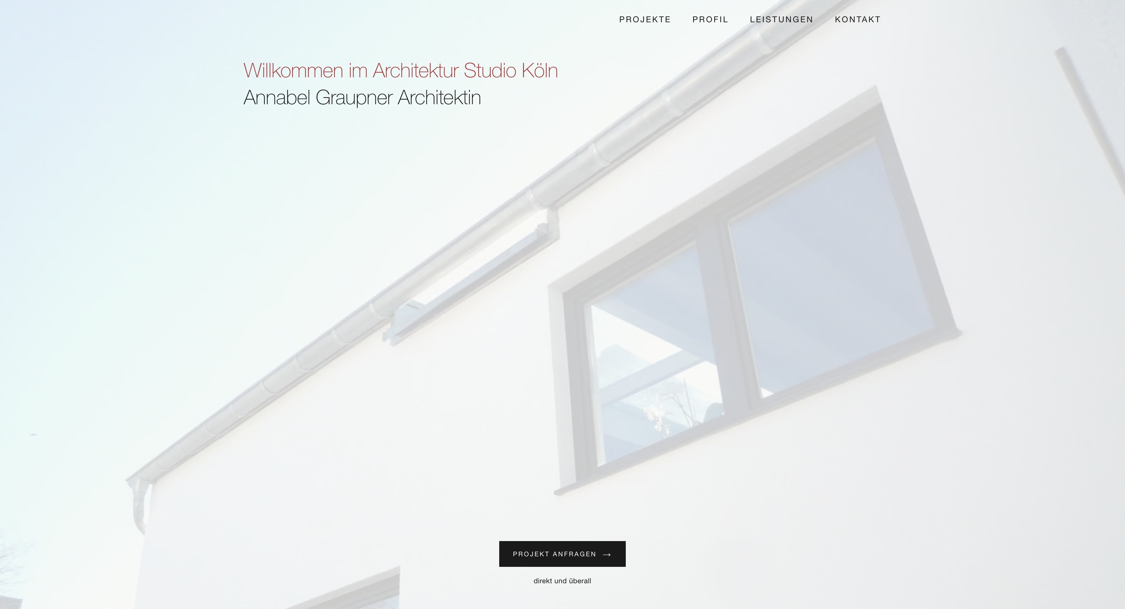 Echter Screenshot der Website von Annabel Graupner